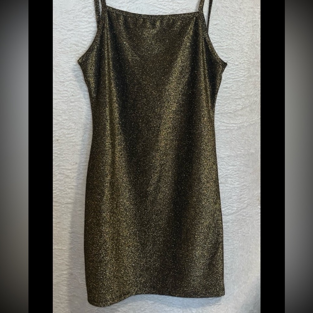 Gold Sparkly Mini Dress